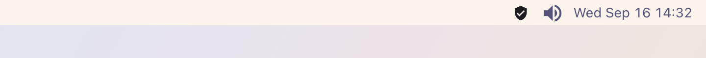 DPI Bypass: On sketchybar: the shield while the bypass is on