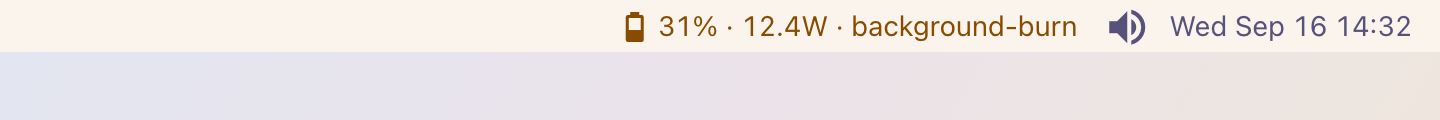 Battery & Power: On sketchybar: the level, draw and warning as one strip