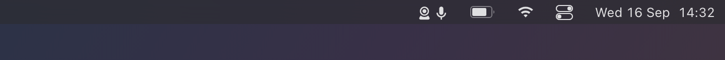 Privacy on a dark menu bar