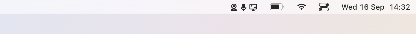 Privacy: A call sharing its screen: all three glyphs