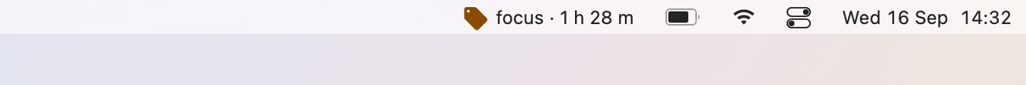 States on the menu bar