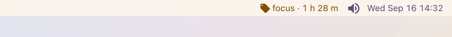 States: On sketchybar: the state and the time left on amber