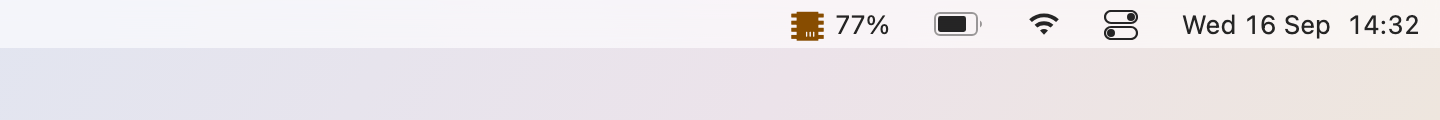 Stats on the menu bar