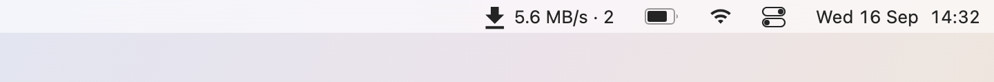 Theater on the menu bar