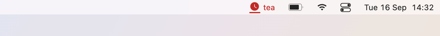 Timer: A timer that landed: the item turns into a red alarm with its name