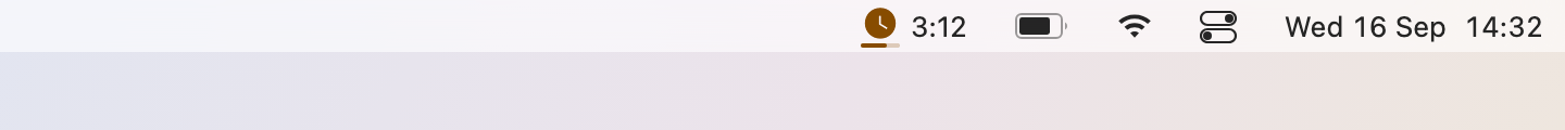 Timer on the menu bar