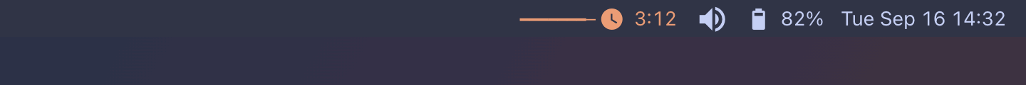 Timer: On sketchybar: the fill as a rule of box-drawing cells before the glyph, the countdown as the label