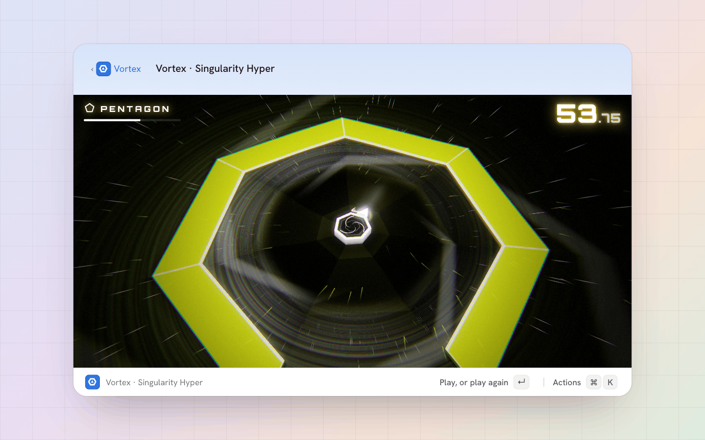 Vortex: Singularity in hyper: a black hole at the centre, the last stage, faster